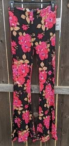 Volcom floral flare hippie leggings